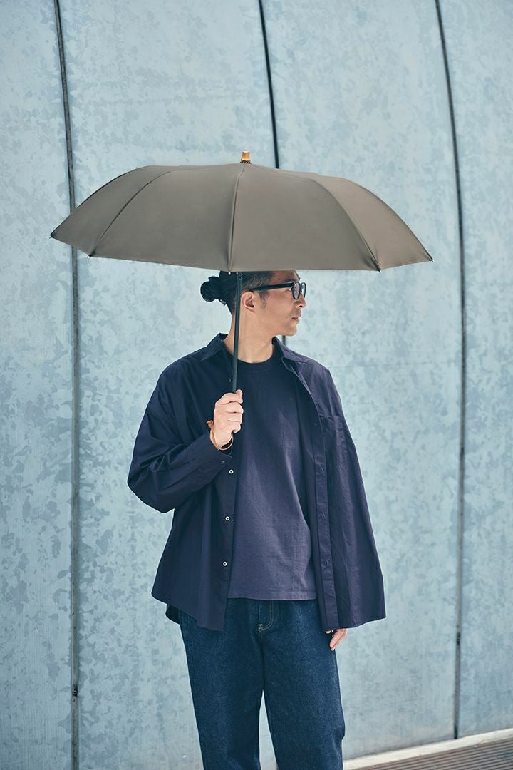 完全遮光日傘 UV100%カット 2段EASY 折りたたみ日傘 ニュートラル