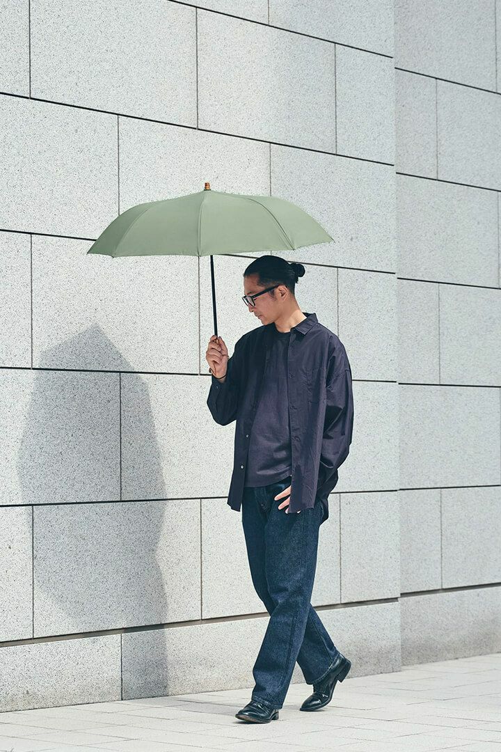 完全遮光日傘 UV100%カット 2段EASY 折りたたみ日傘 ニュートラル