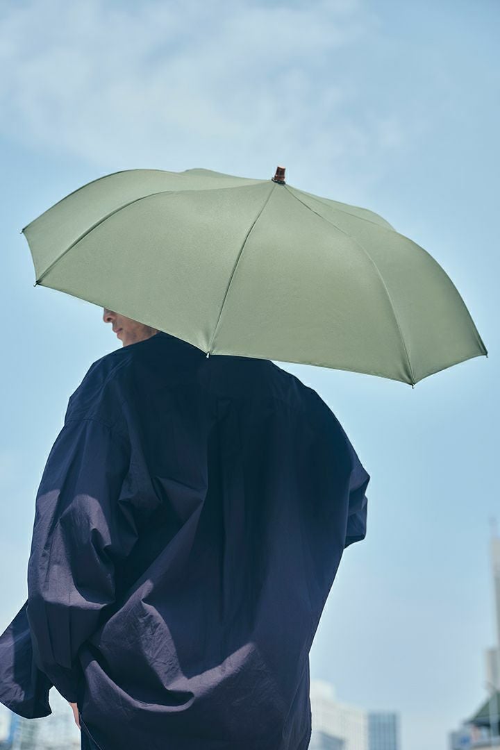 完全遮光日傘 UV100%カット 2段EASY 折りたたみ日傘 ニュートラル